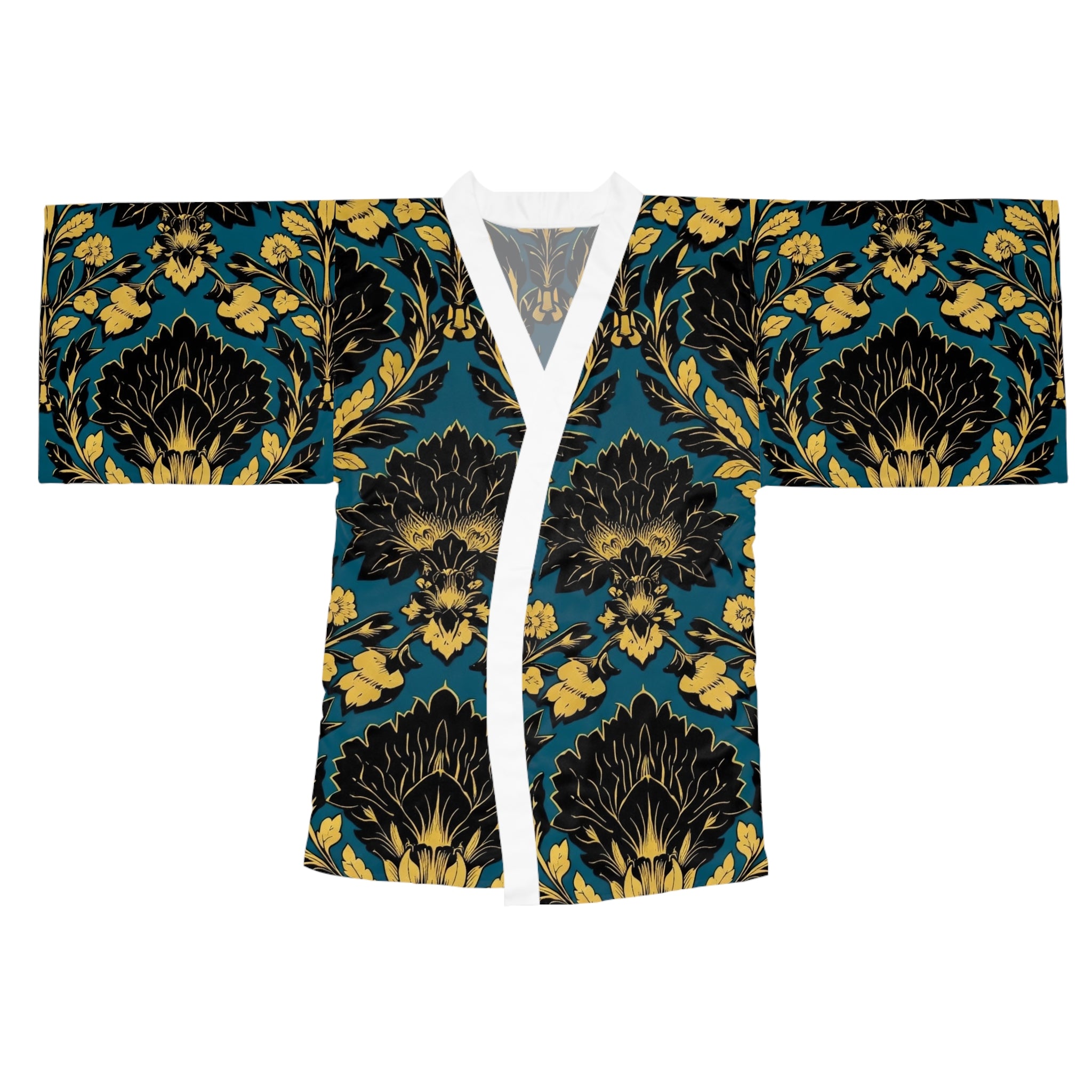 Jacquard Flower Kimono Robe