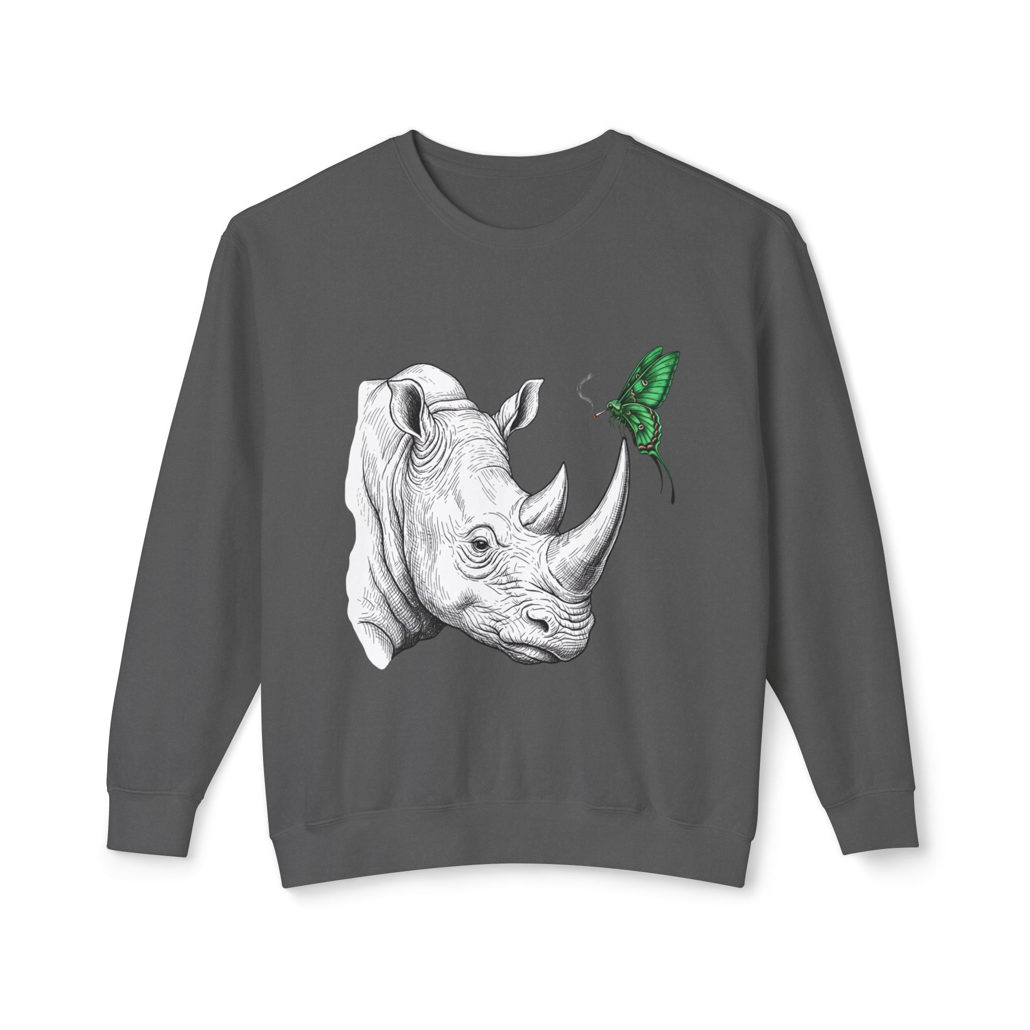 Rhino & Green Butterfly Crewneck Sweatshirt