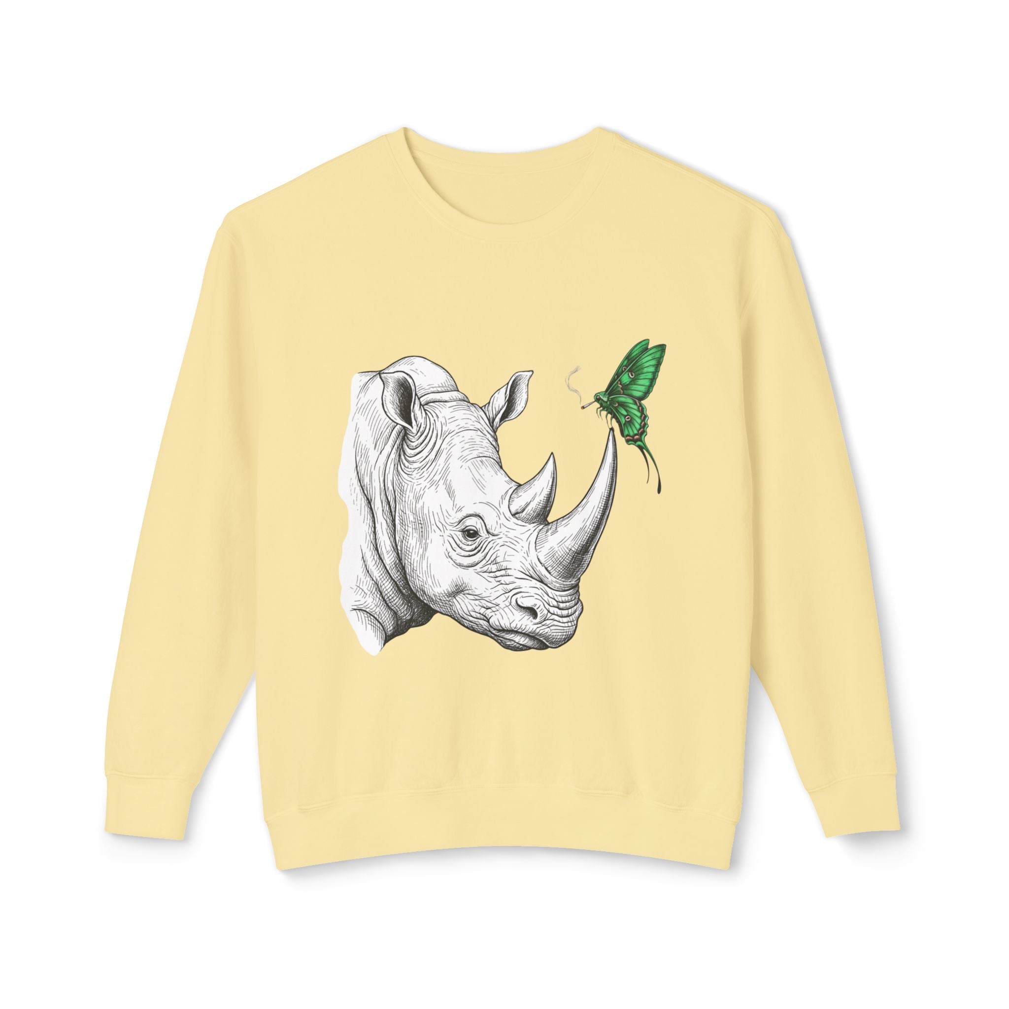 Rhino & Green Butterfly Crewneck Sweatshirt
