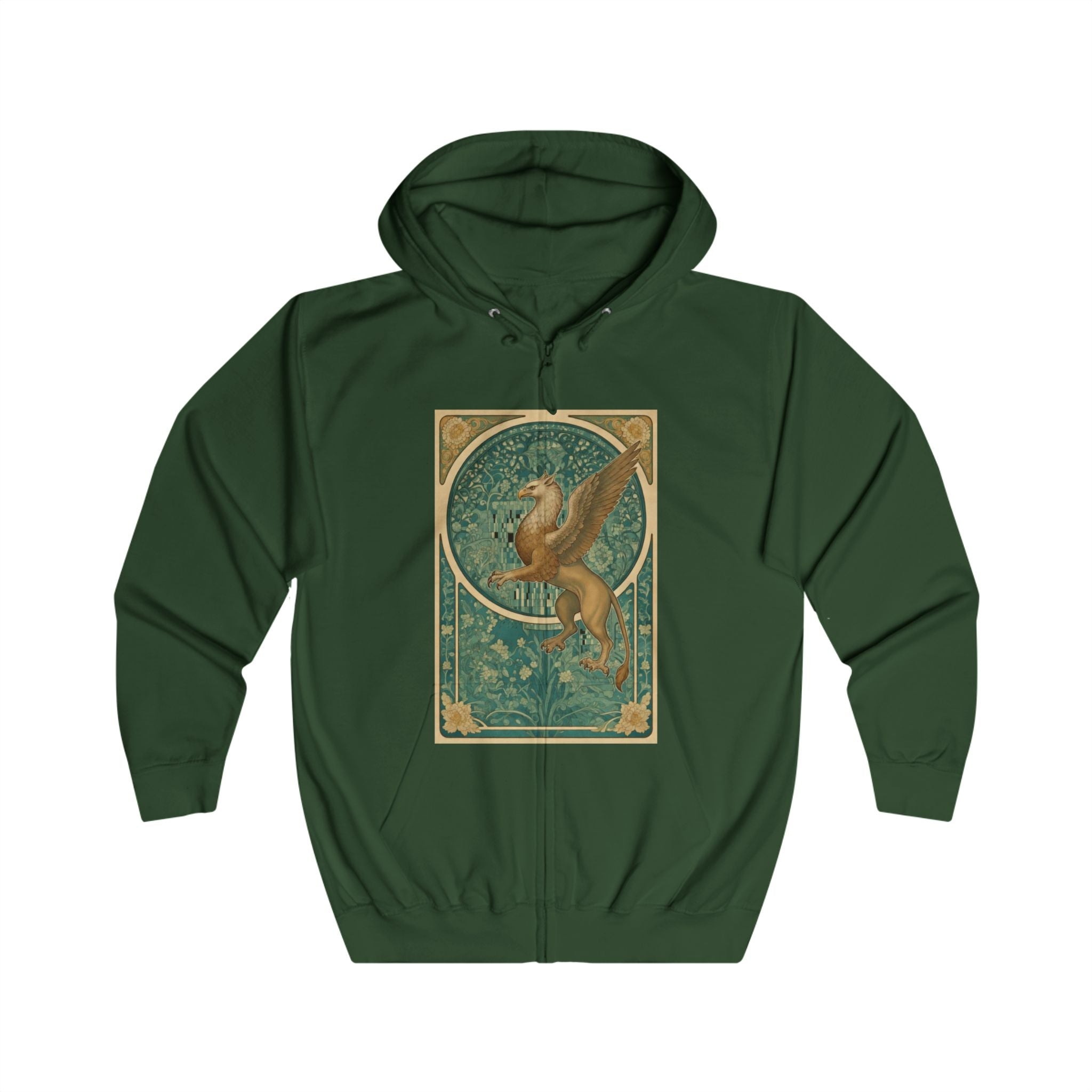 Golden Griffin Zip Up Heavy Hoodie