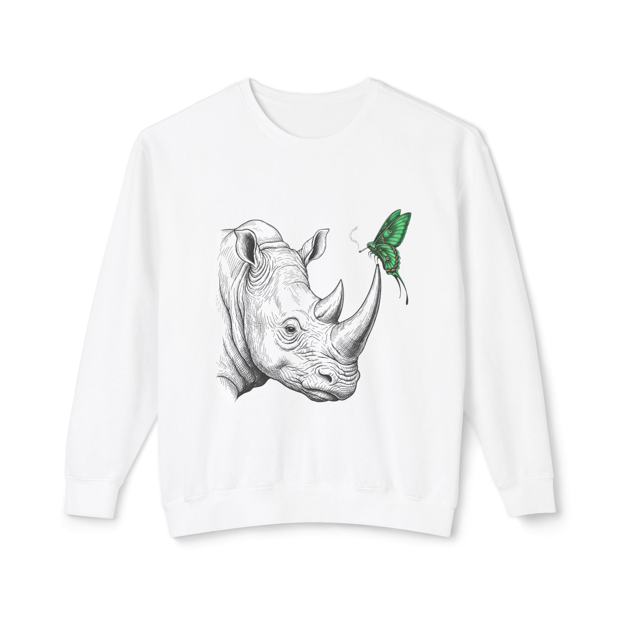Rhino & Green Butterfly Crewneck Sweatshirt