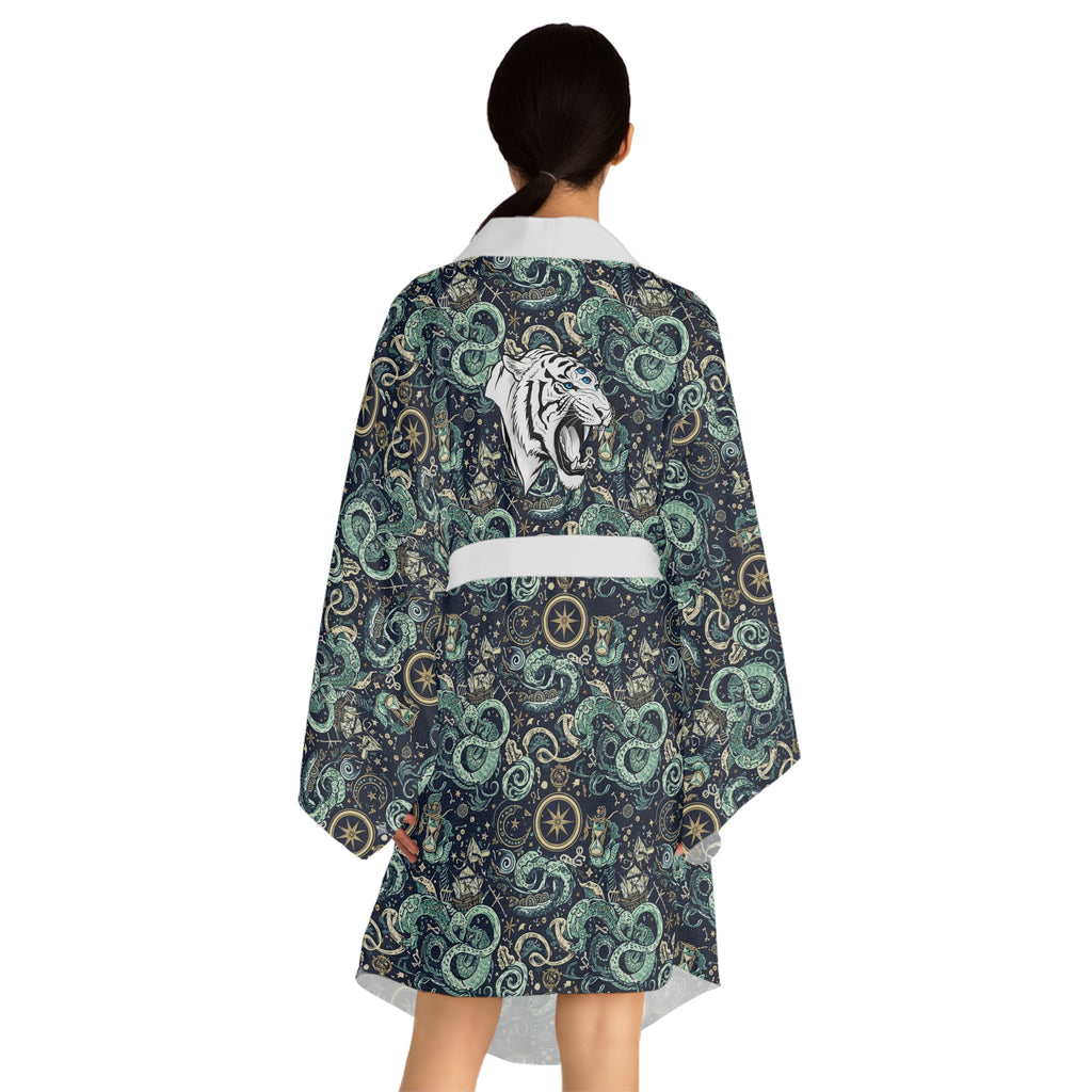 Nautical Monster Drip Kimono Robe