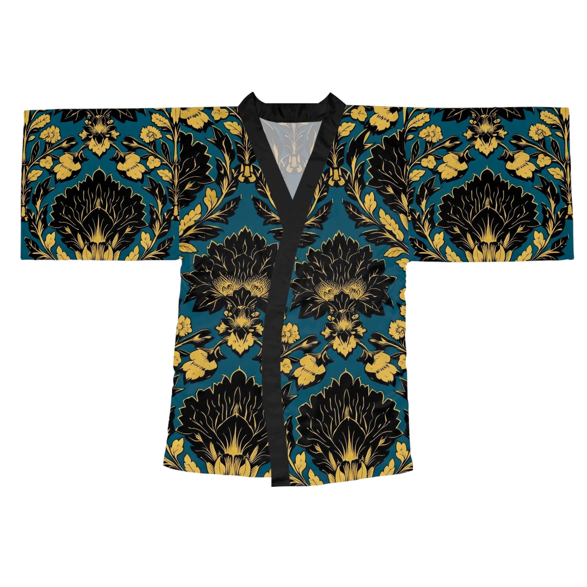 Jacquard Flower Kimono Robe