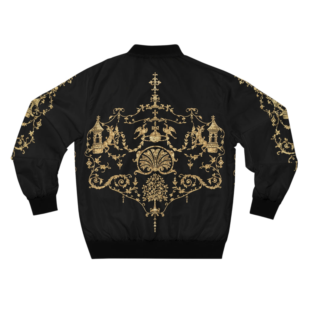 Baroque Gold Ornate Bomber Jacket