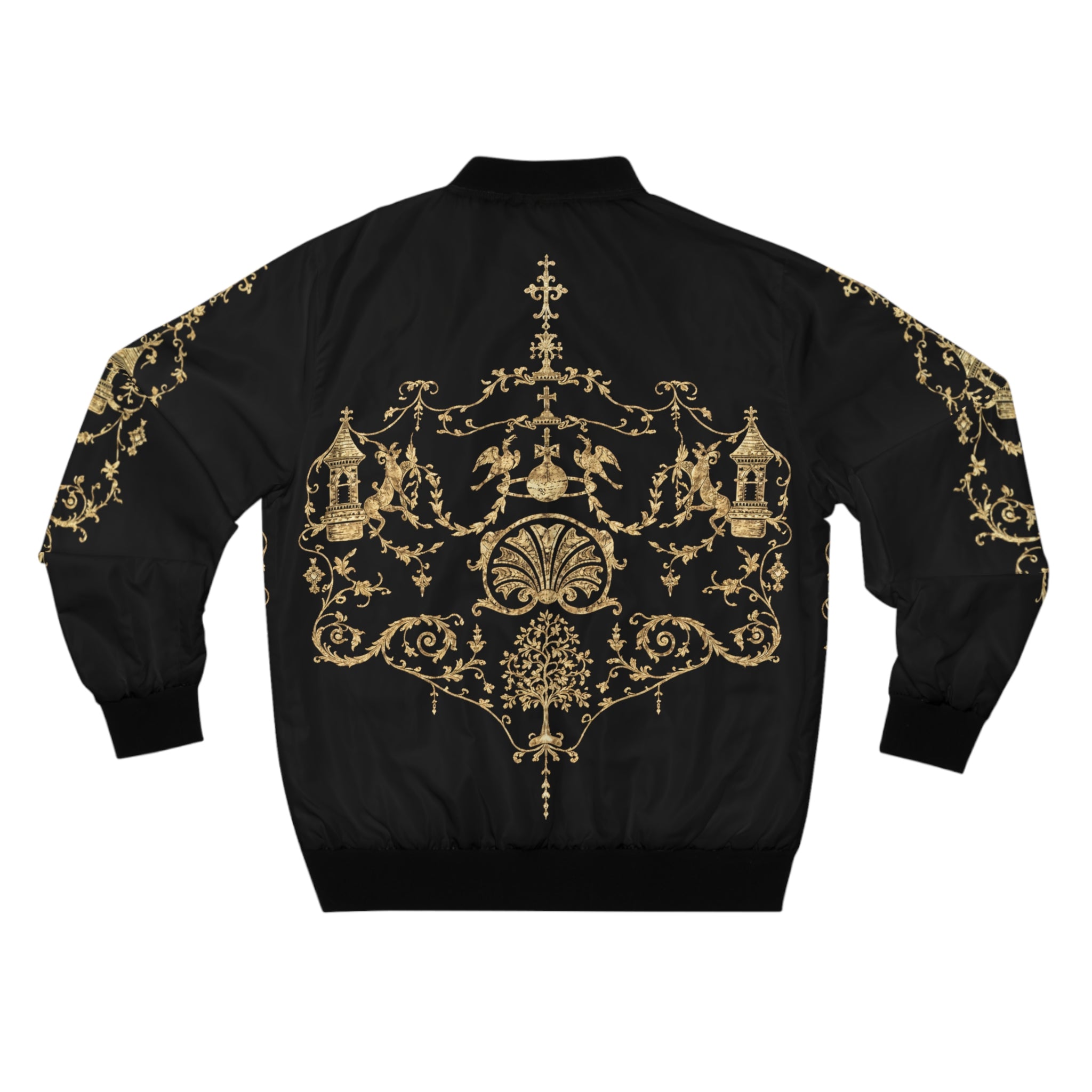 Baroque Gold Ornate Bomber Jacket