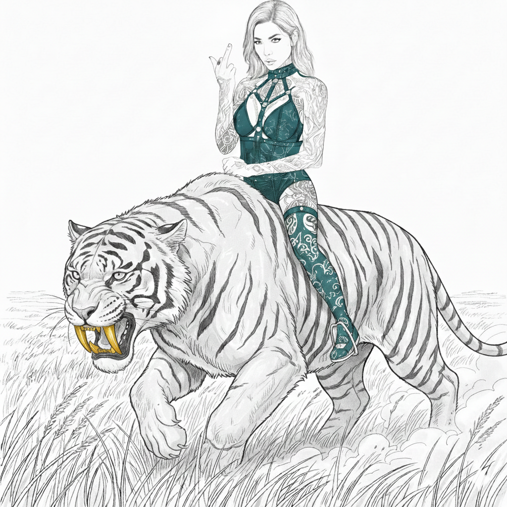 Tigress Queen Cropped Sweatshirt