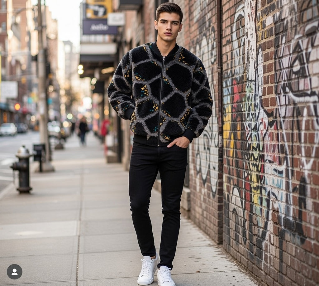 Black Giraffe Bomber