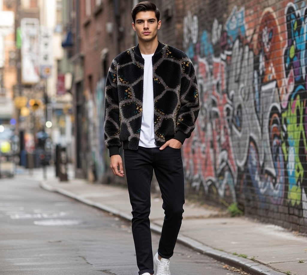 Black Giraffe Bomber