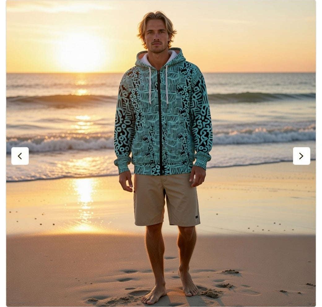 Aboriginal Tribute Heavy Zip Up Hoodie