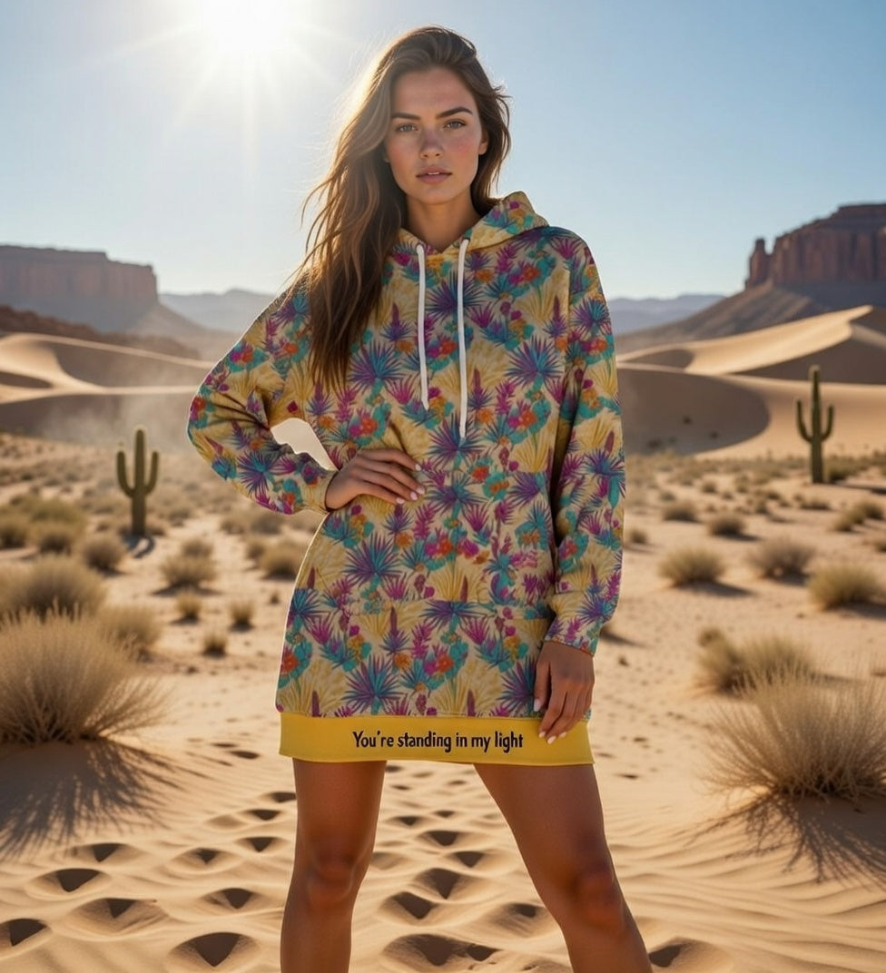Tropical Desert Hoodie Dress