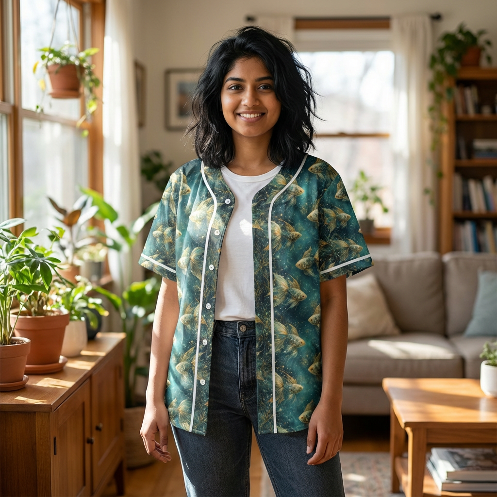 Goldfish Luck Drip Women's Baseball Jersey