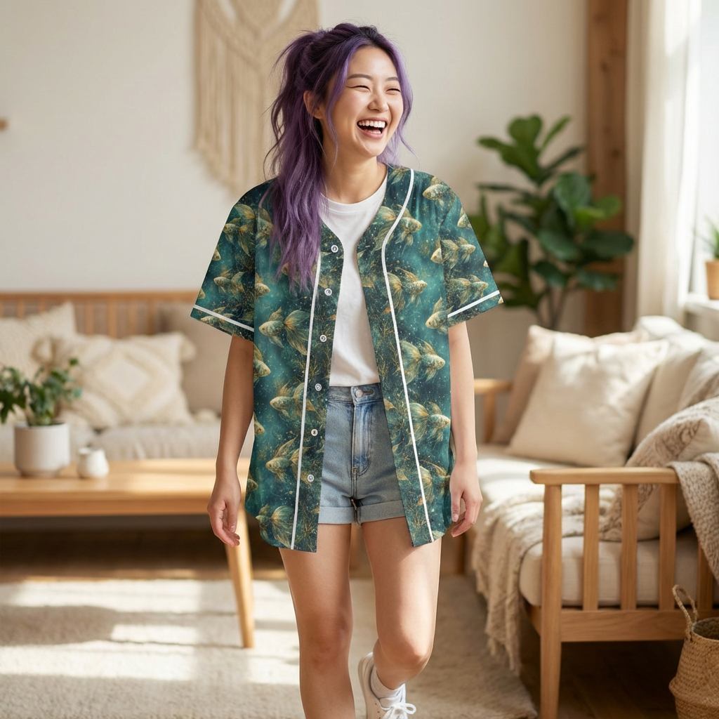 Goldfish Luck Drip Women's Baseball Jersey