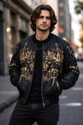 Baroque Gold Ornate Bomber Jacket