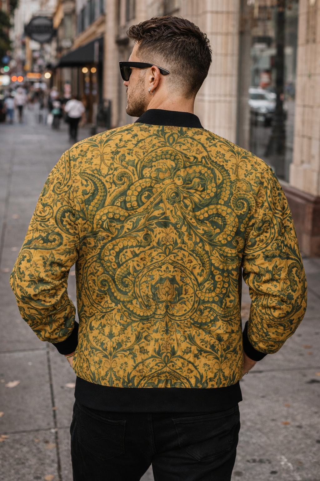 Nautical Damask Bomber Jacket