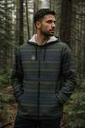 Linear Aztec Windbreaker Jacket