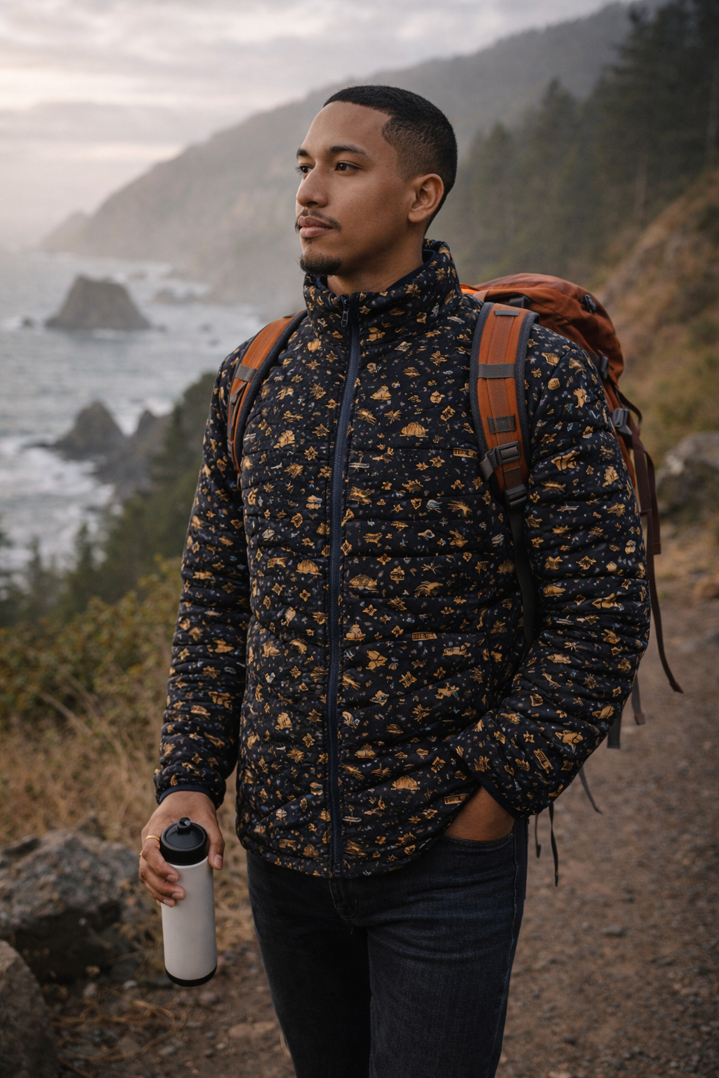 FlyFishing Drip Puffer Jacket