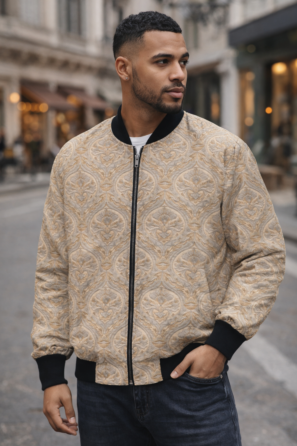 Damask Lux Bomber Jacket