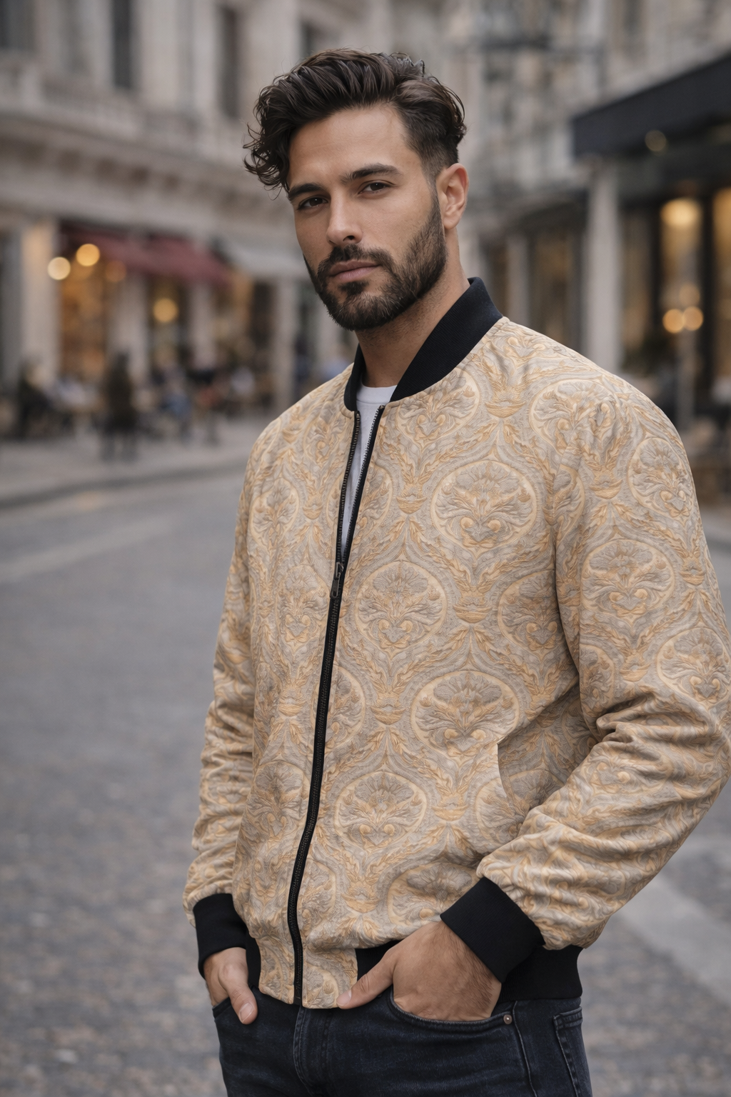 Damask Lux Bomber Jacket