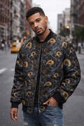 Midnight Crescent Peonie Bomber Jacket