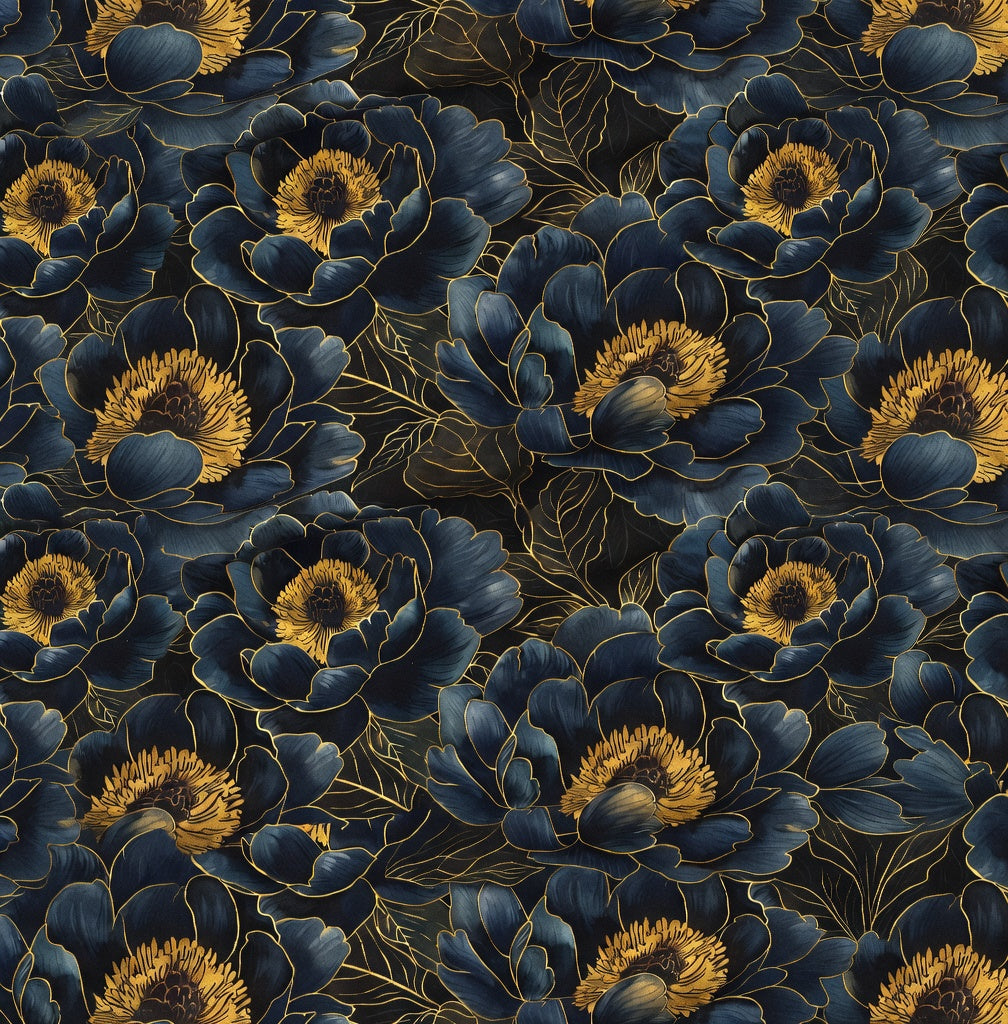 Midnight Crescent Peonie Bomber Jacket