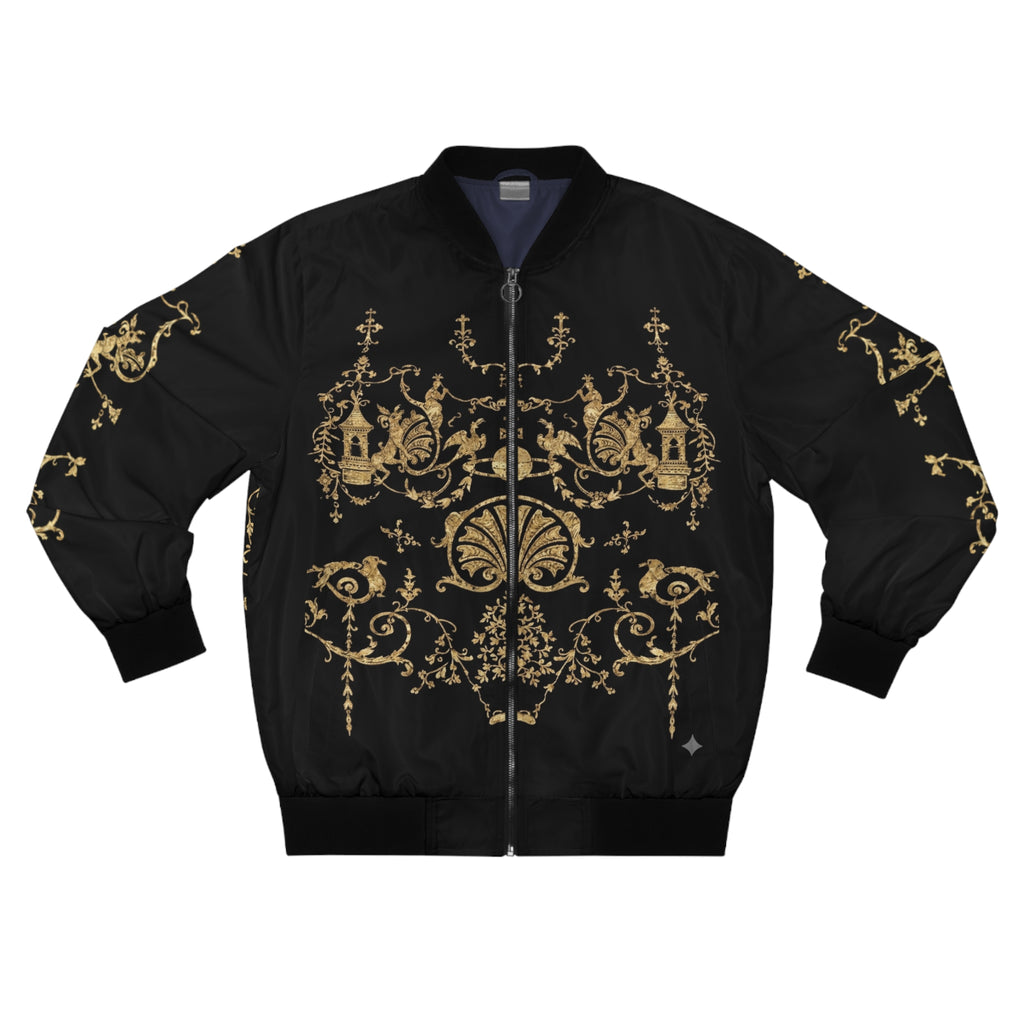 Baroque Gold Ornate Bomber Jacket
