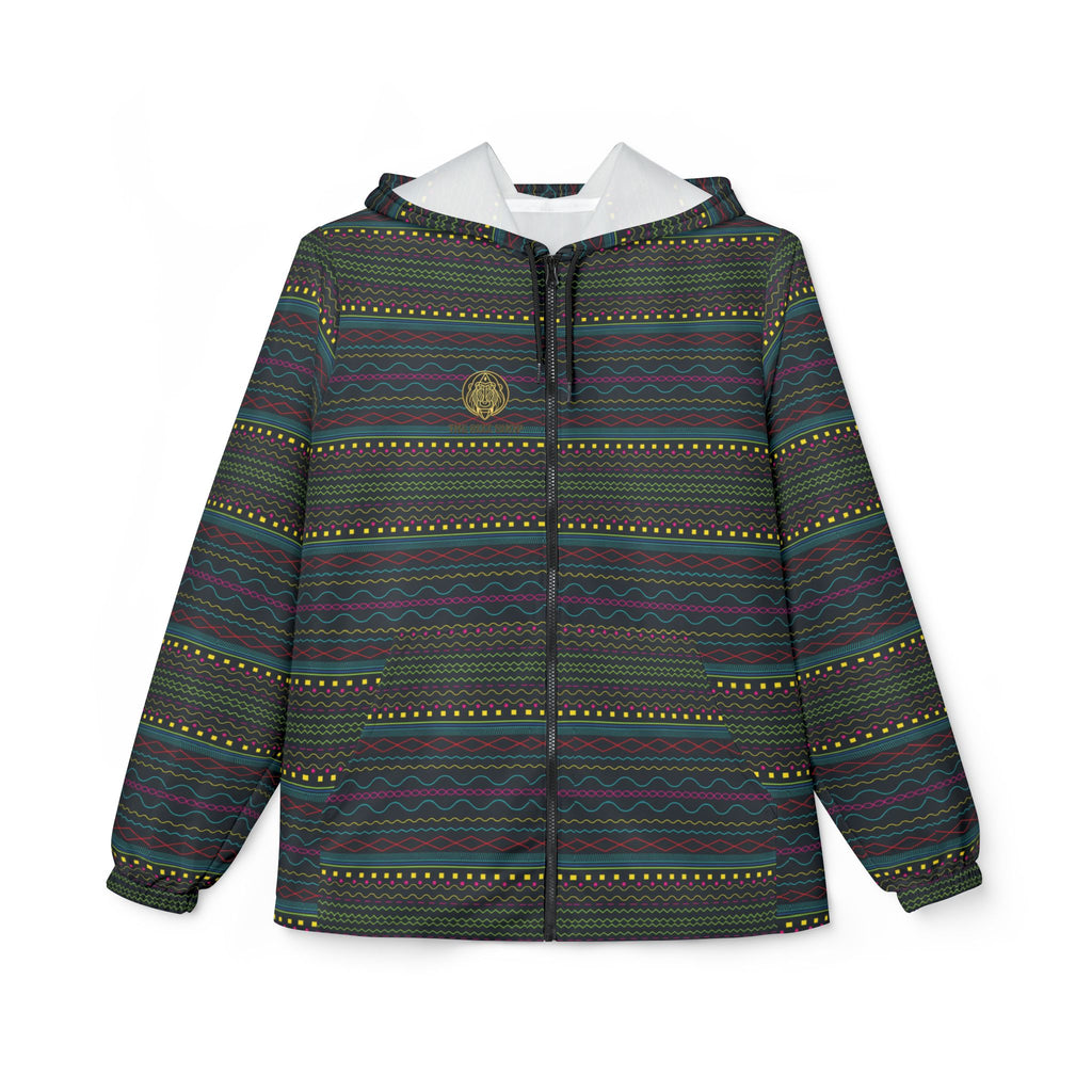 Linear Aztec Windbreaker Jacket