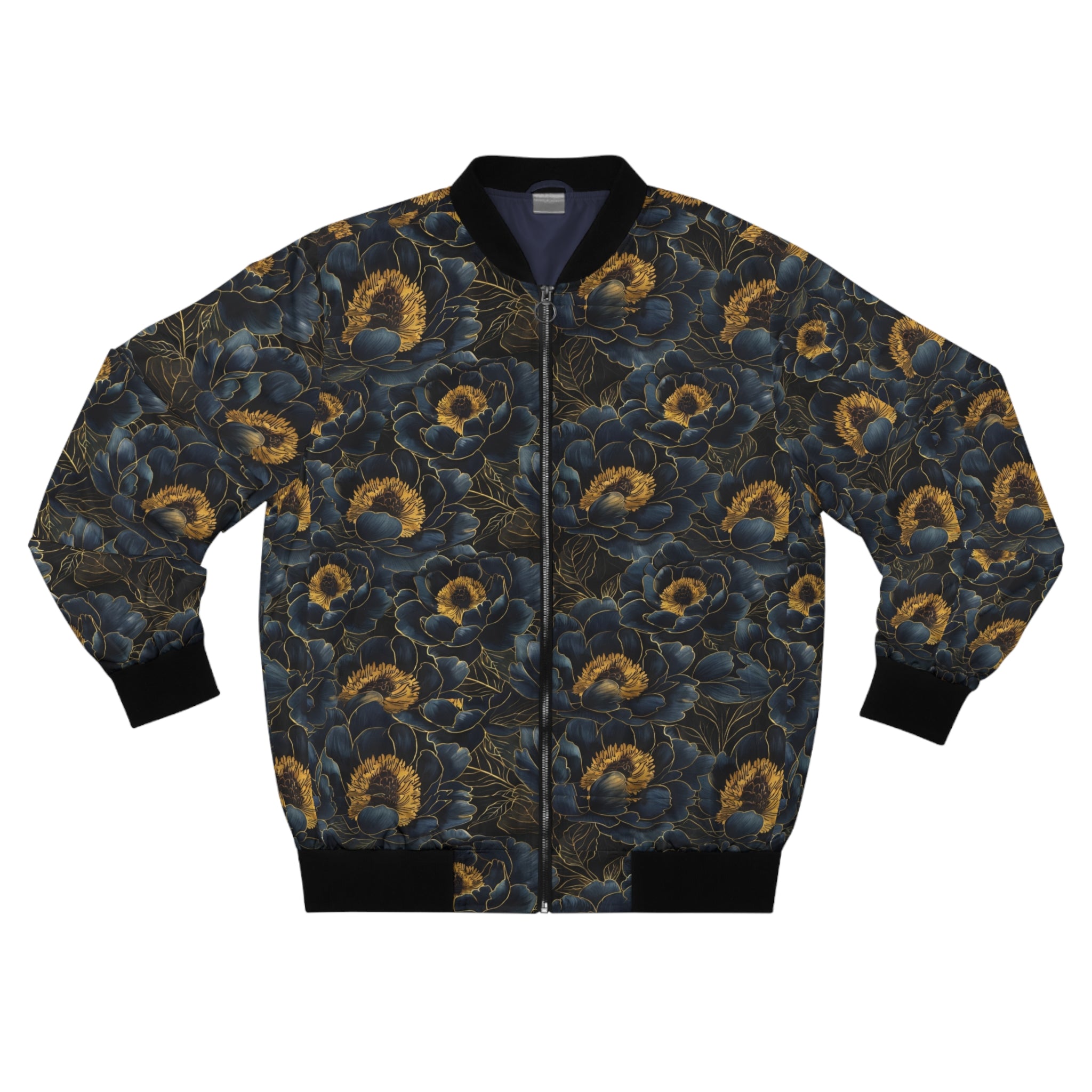 Midnight Crescent Peonie Bomber Jacket