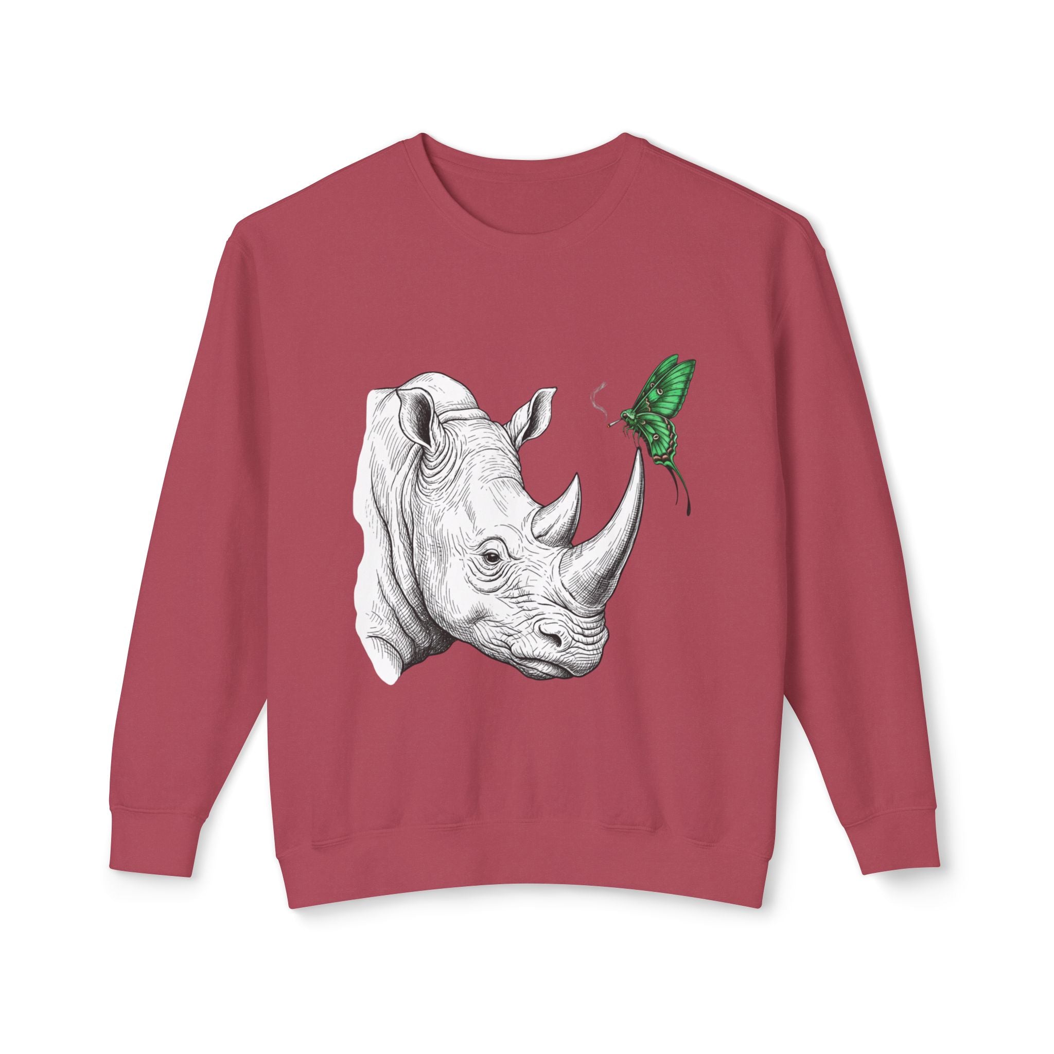 Rhino & Green Butterfly Crewneck Sweatshirt