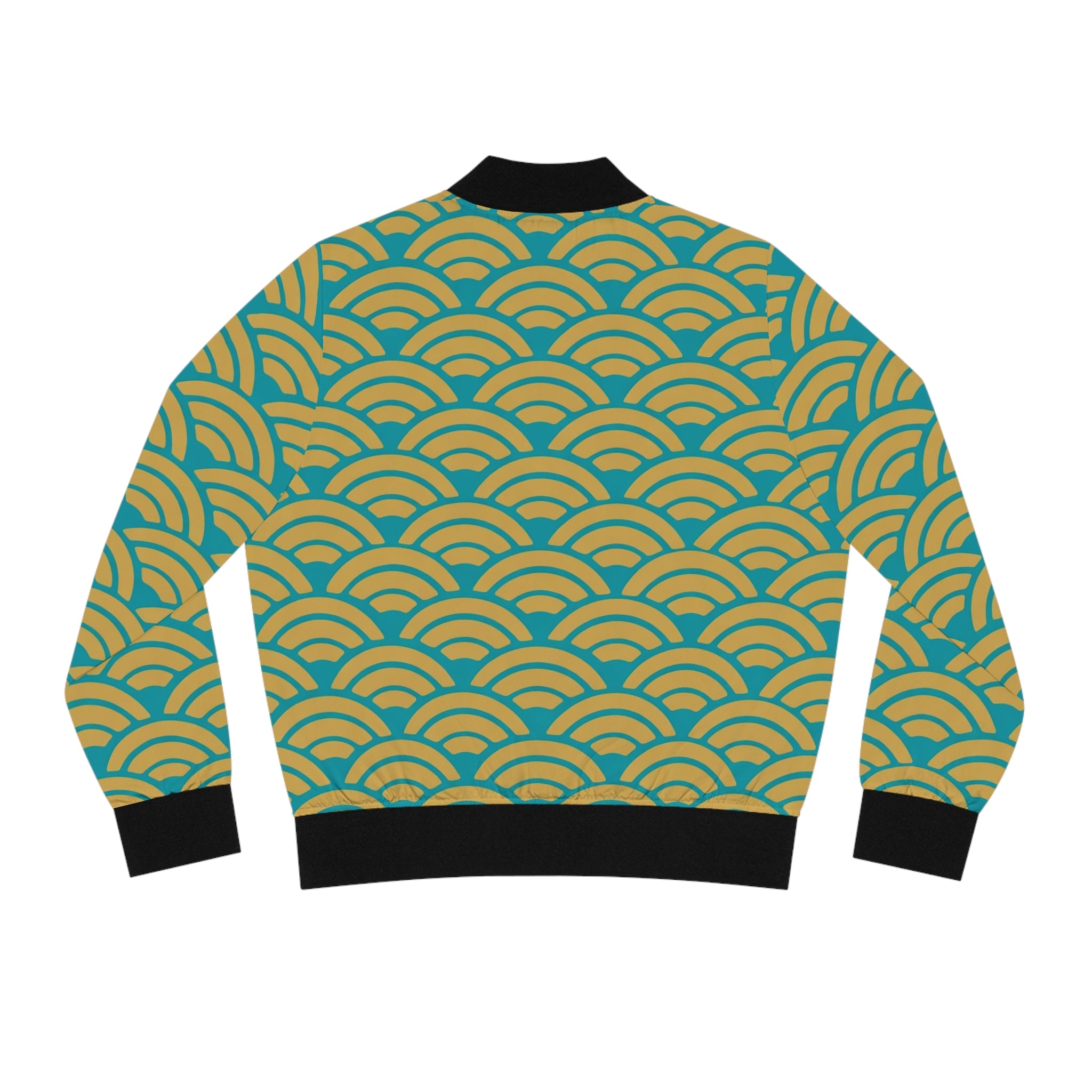 Seikaiha Wave Bomber Jacket