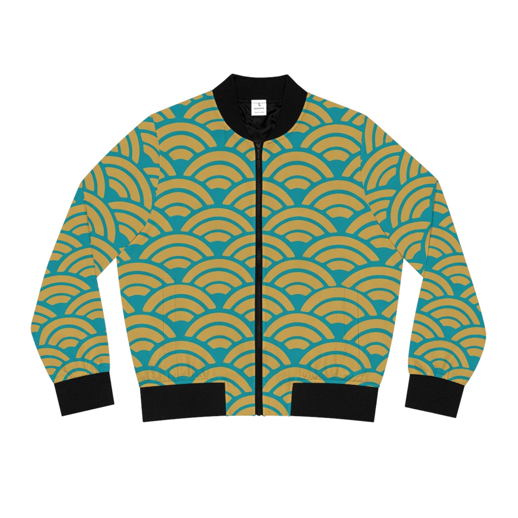 Seikaiha Wave Bomber Jacket