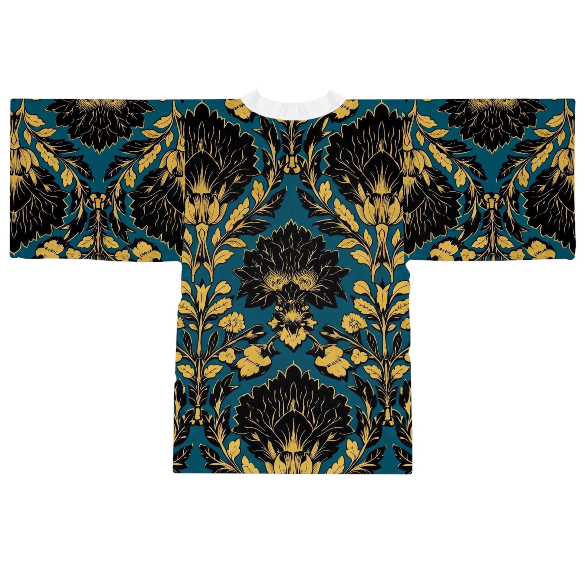 Jacquard Flower Kimono Robe