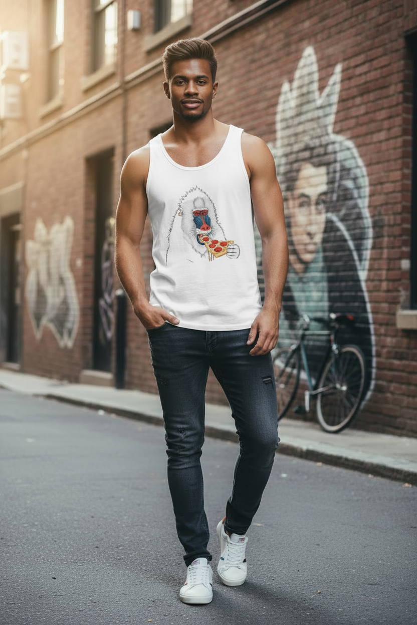 Mandrill Drip Tank lifestyle photo with model